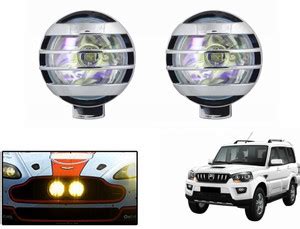 DLAA 994 ROUND High Power Aux Lights Yellow-Mahindra Scorpio Type 3 ...