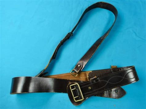 US WW2 Military Army Officer's Leather Belt With Shoulder - Etsy India