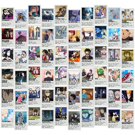 Buy Anime Stuff s for Girls, Cool Anime Decor for Bedroom Decoration, 60pcs Anime Cards for Dorm ...