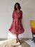Maroon Floral Summer Cotton Dress for Women | WhySoBlue
