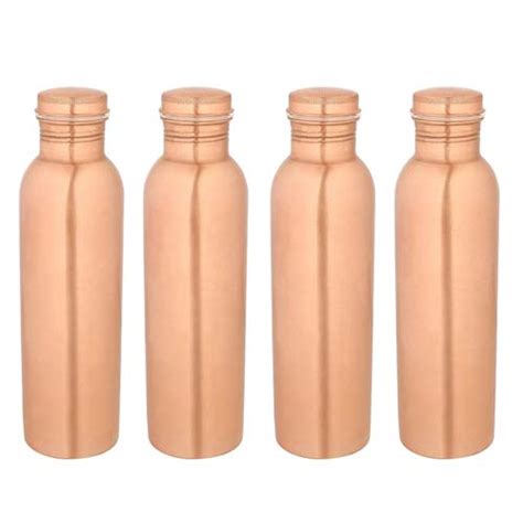 Braj Copper Leak Proof Joint Free Matt Finish Copper Water Bottle 950ml ...