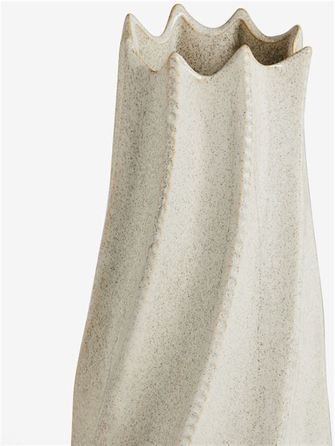 Buy Natural Extra Large Pleated Ceramic Extra Large Floor Vase from the ...