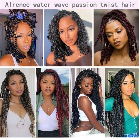 Buy Passion Twist Hair Brown 24 Inch 8 Packs Water Wave Crochet Hair ...