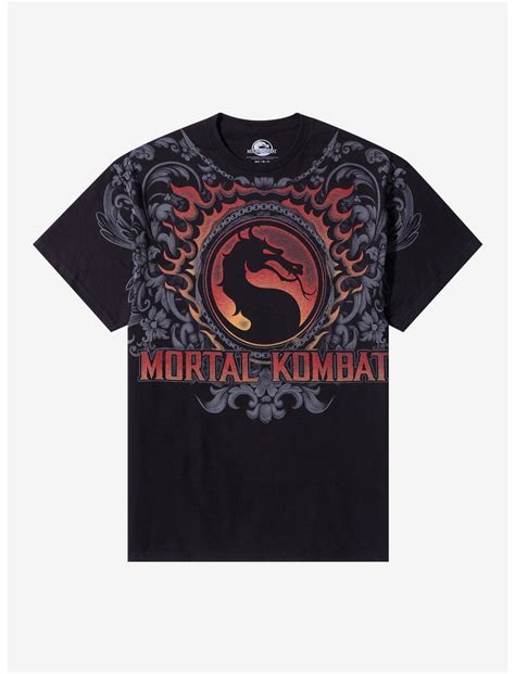 Mortal Kombat Logo Filigree T-Shirt | Hot Topic