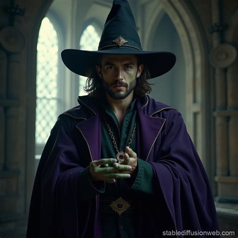 Male Wizard Summoning Minions in Castle | Stable Diffusion Online