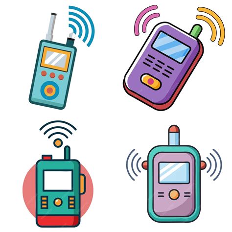 Beeper wireless communication device clipart design retro communication ...