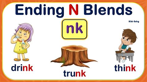 Ending Consonant Blends nk for UKG| Ending Blends nk | Phonic Blends |n ...