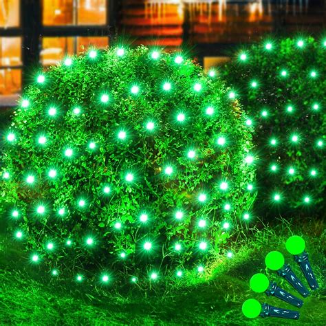 Led Net Lights Christmas Lights Outdoor Green Christmas Net Lighting ...