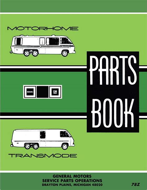 1973 - 1978 GMC Motorhome Parts Book - Etsy