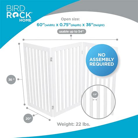 Internet'sBest 4 Panel Traditional Pet Gate - 36 Inch Tall Fence ...
