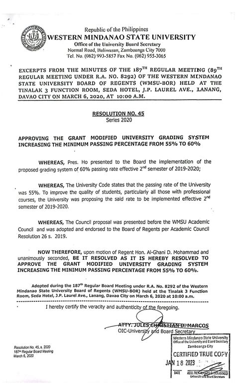 1 BOR-Res-45 60-Passing-Rate - BS Economics - Studocu