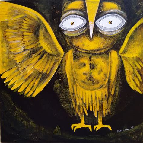 Buy Painting Owl Xi Artwork No 7807 by Indian Artist Ratna Bose