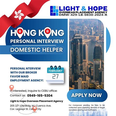 Hong Kong DH Interview, Unit 205 2nd Floor L.D.M. Building M.J. Cuenco ...