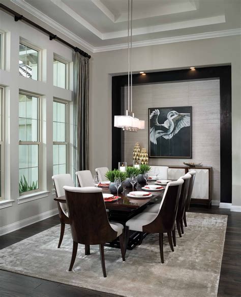 Centerpiece Dining Room Dark Wood Tables