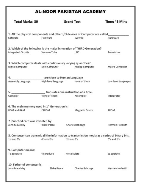 Periodic Test of Class 9 Computer Applications 的图像结果