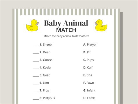 20 Free Baby Shower Games Printable Yoully Dog
