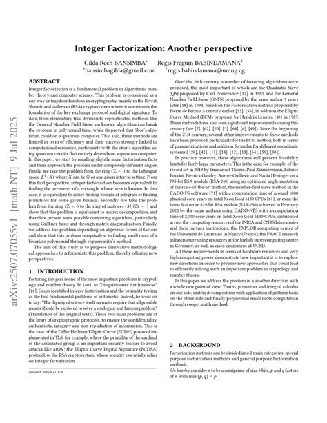 Image result for Integer factorization Algorithms