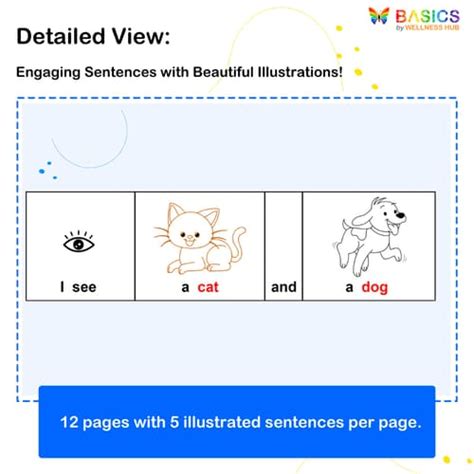 Printable Sentences Using 'I' PDF for Kids with Actions and Objects