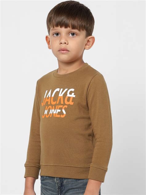 Buy Brown Logo Print Sweatshirt for Boys Online at Jack&Jones Junior ...