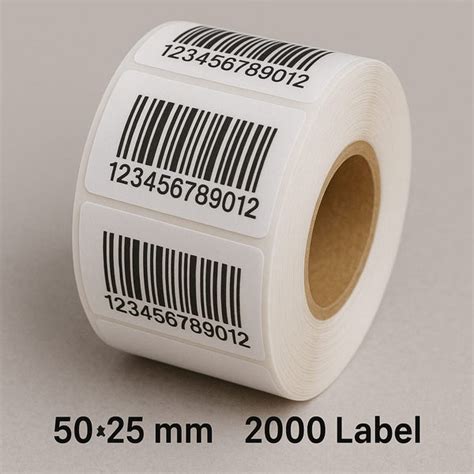 White Plain Barcode Label Roll – ecosoft