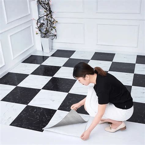 1/10sheets Marble Vinyl Flooring Peel And Stick Floor Tile,Marble Wall ...