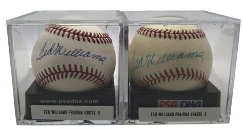 Lot Detail - Lot of Two (2) Ted Williams Signed OAL Baseballs PSA/DNA ...
