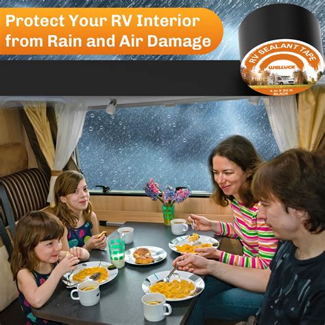 Snapklik.com : Butyl Sealant Tape, 4 Inch X 50 Foot RV Roof Tape Sealant Roofing Tape Black ...