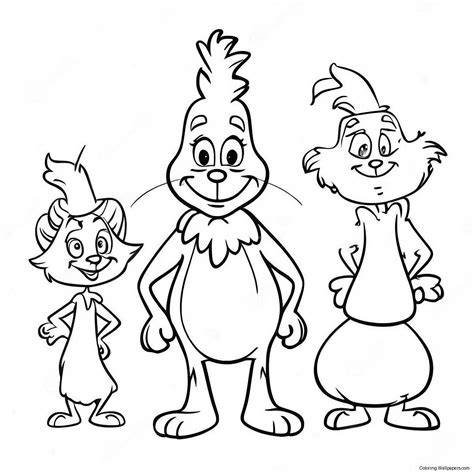 Cheerful Whoville Characters Coloring Page (6091-4850)