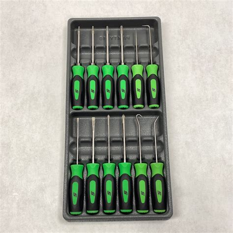 Snap On 12 piece Mini Pick Screwdriver Set, SGMINI12AG - Shop - Tool ...