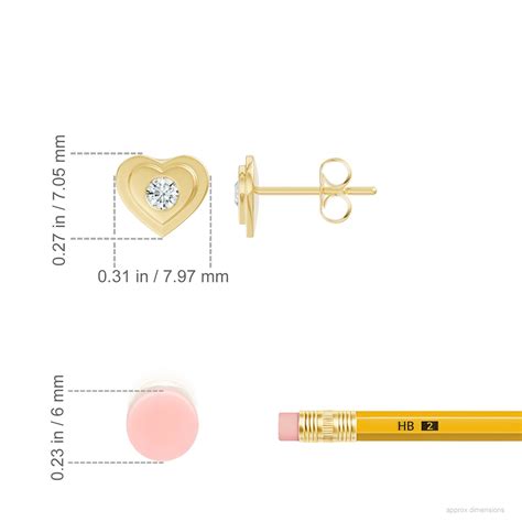 Lab-Grown Diamond Heart-Shaped Step Stud Earrings