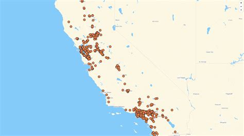 Map of Bp locations in California, US | Mapstack