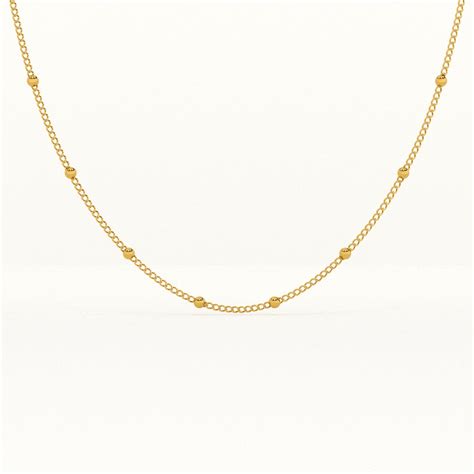 Buy Beaded Chain Necklace- 18K Gold Plated – PALMONAS