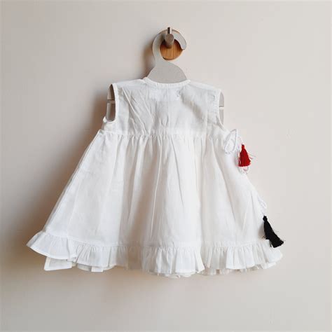 Organic Cotton Embroidered Girls Jabla / Dress - Panda – KEEBEE ORGANICS