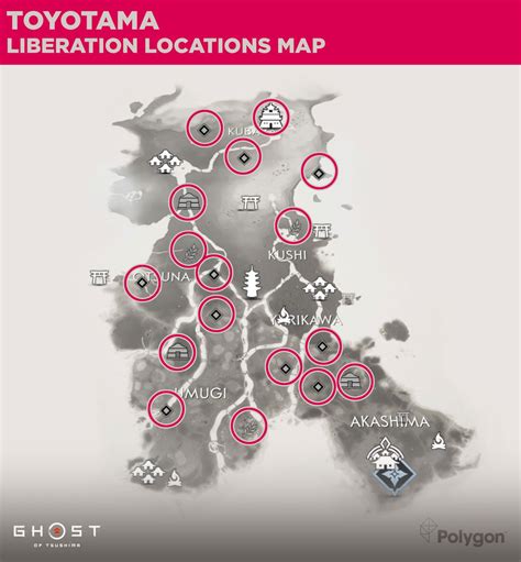 Ghost of Tsushima Toyotama liberation locations and maps guide - Polygon