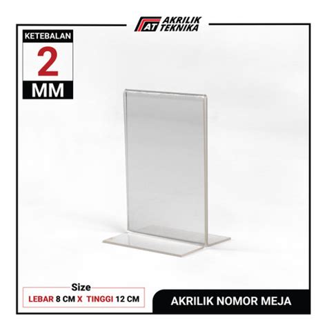 Jual Nomor Meja Akrilik / Tent Card / Tent Holder Acrylic 8 x 12 cm ...