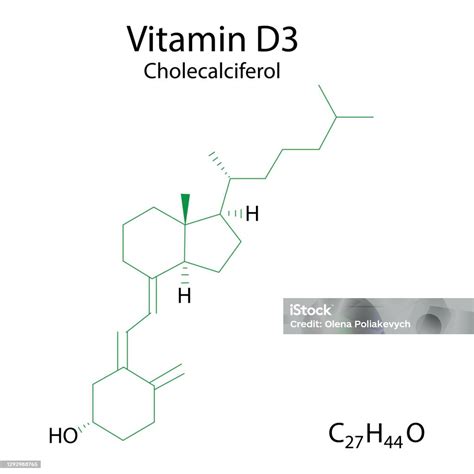 Rumus D3 Datar Vitamin D3 Ilustrasi Untuk Desain Medis Penelitian Medis Struktur Molekul Gambar ...