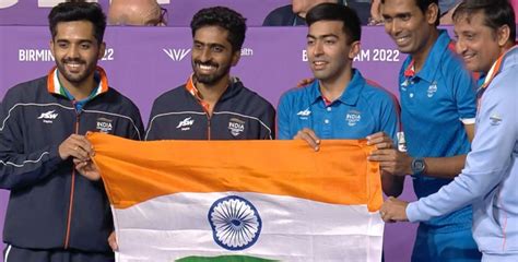 CWG 2022: Indian Men Table Tennis Team Wins Gold Medal & Fans Are Over ...