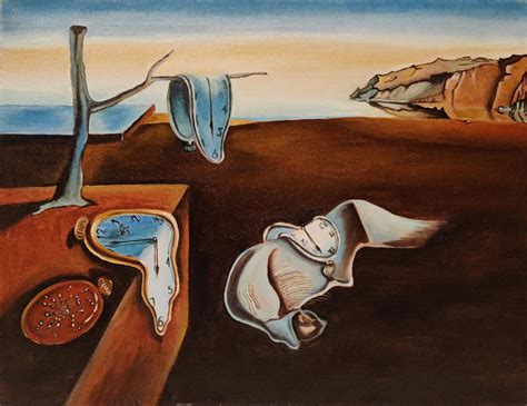 Salvador Dali Oil Painting Based on the Persistence of Memory Famous ...