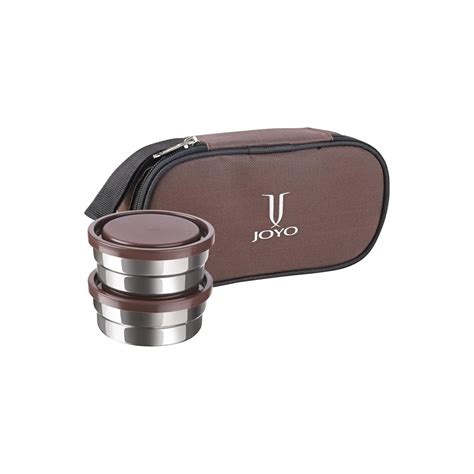 Buy JOYO Executive Lunch Pack with Zipper Pouch, 2 Round Containers ...