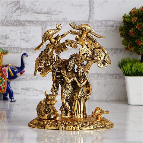 JaipurCrafts Premium Radha Krishna & Kamdhenu Cow Kalpvriksha Tree ...