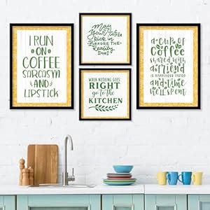 ARTELLY Food Quotes Wall Frames Restaurant Posters for Wall - Kitchen ...
