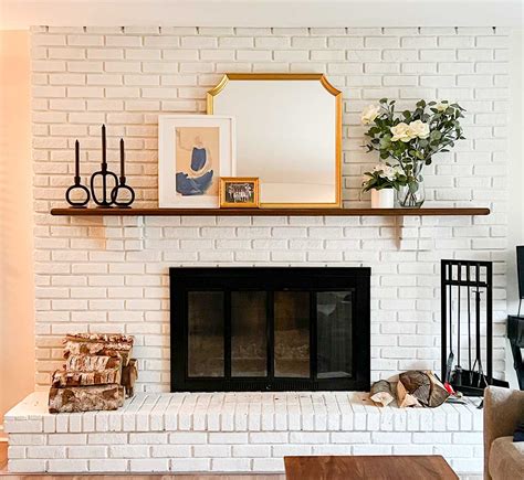 Painting Brick Fireplace Ideas Brick Fireplace Painting In