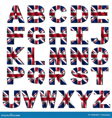 British Flag Font Stock Illustration | CartoonDealer.com #10056286
