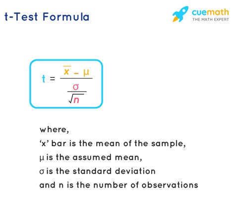 t-test formula - Derivation, Examples