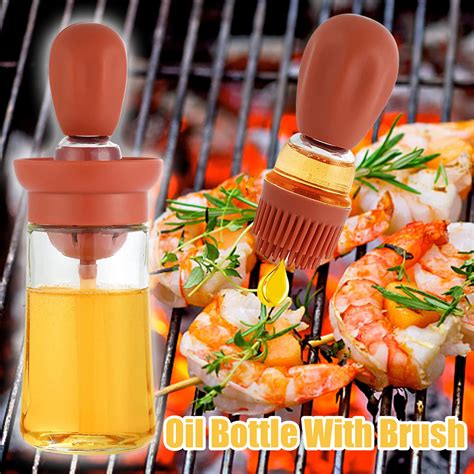 Silicone Glass Oil Bottle With Brush Grill Tool 150ml_c 大切な