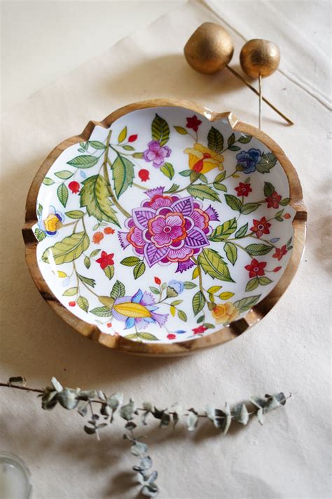 Phool Rangoli Round Platter - Purple – TwigStory