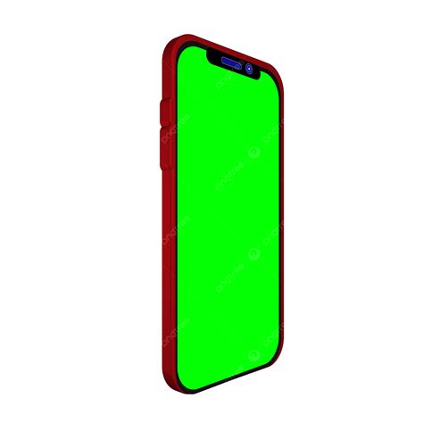 3d Green Screen Smartphone Iphone With Transparent Background, Green ...