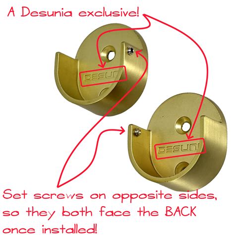 HOME & CLOSET :: Round Rods :: "CUSTOM CUT" Satin Brass Heavy Duty ...