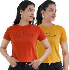 Culture the Dignity Casual Graphic Print Women Orange, Yellow Top - Buy ...