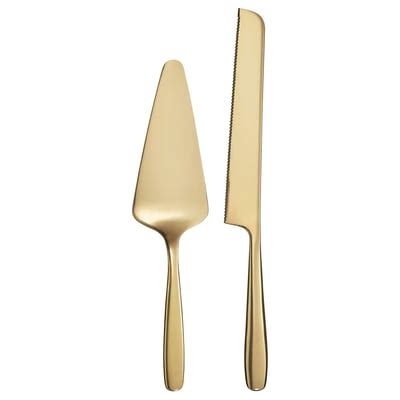 TILLAGD 2-piece serving set, brass-colour - IKEA